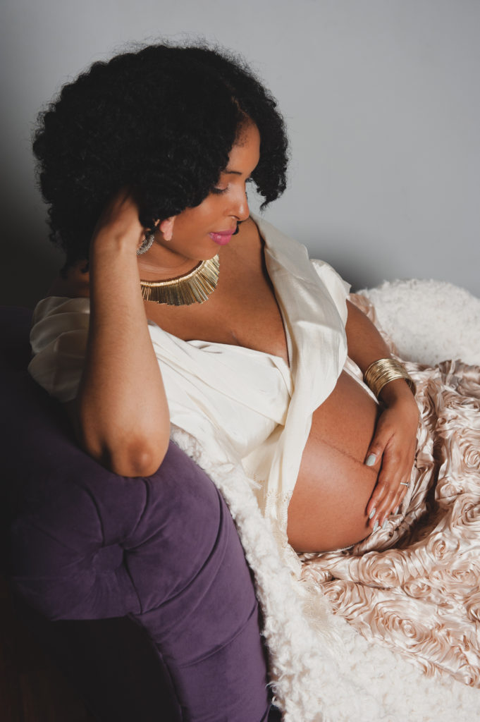 Baby bump portraits and in-home maternity session in Tacoma with Maternity Photographer Amanda Howse