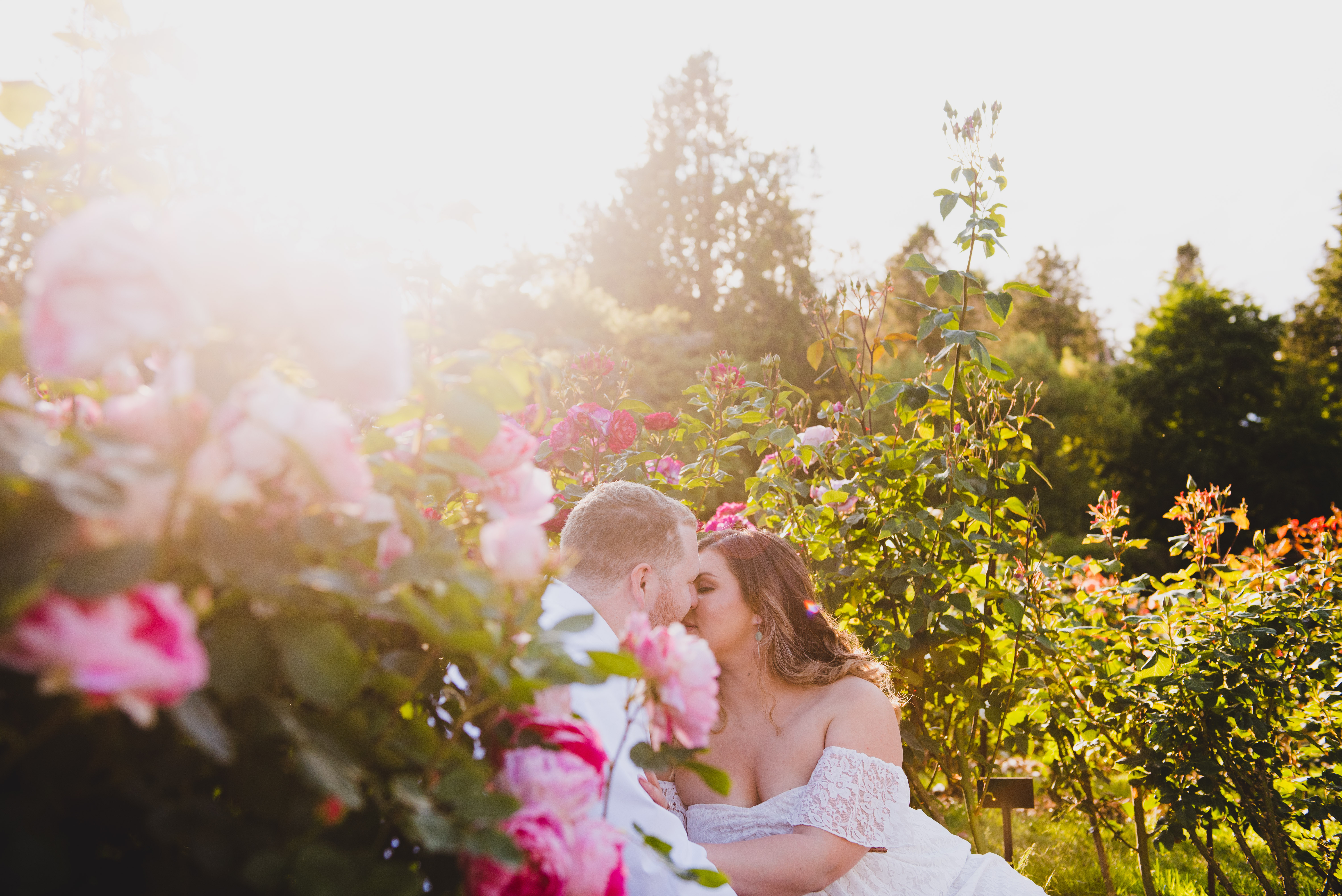 Sunlit Garden Engagement Portraits of Couple | Why Engagement Sessions are Important | Couple Photographed by Tacoma Wedding Photographer Amanda Howse