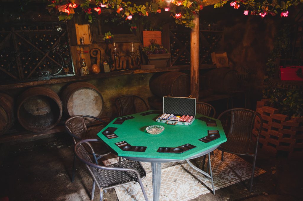 Poker Game for Wedding at Wine and Roses Country Estate in Auburn Photographed by Tacoma Photographer Amanda Howse