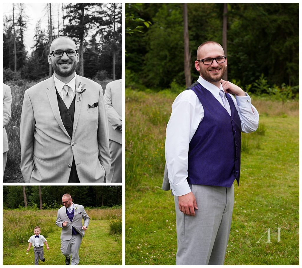 Groom portraits at Heartland Ranch photographed by Tacoma Wedding Photographer Amanda Howse