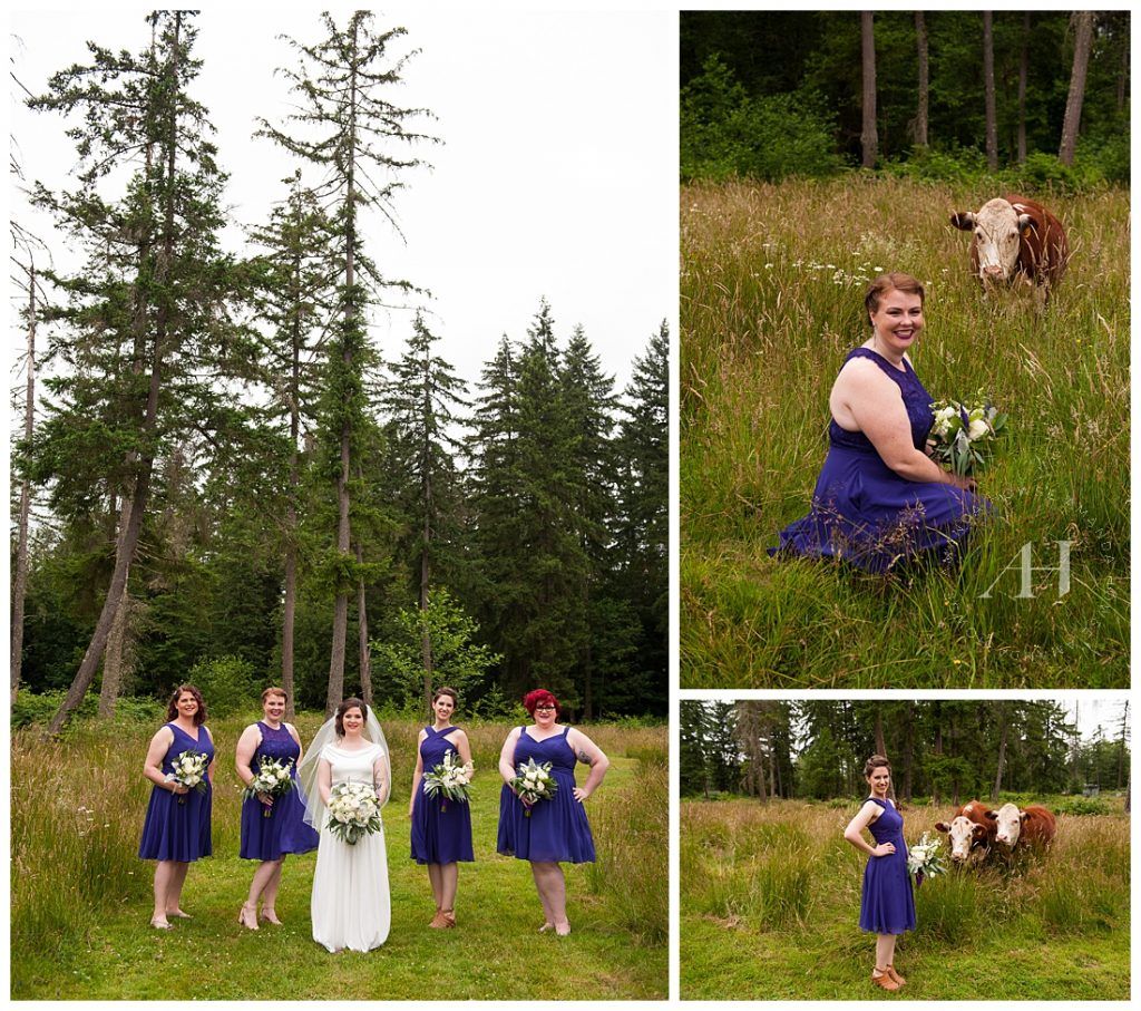 Rustic Wedding Party Portraits at Heartland Ranch photographed by Tacoma wedding photographer Amanda Howse