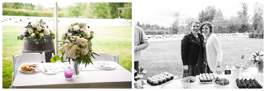 Wedding Reception Tables with Buffet at Heartland Ranch photographed by Tacoma wedding photographer Amanda Howse