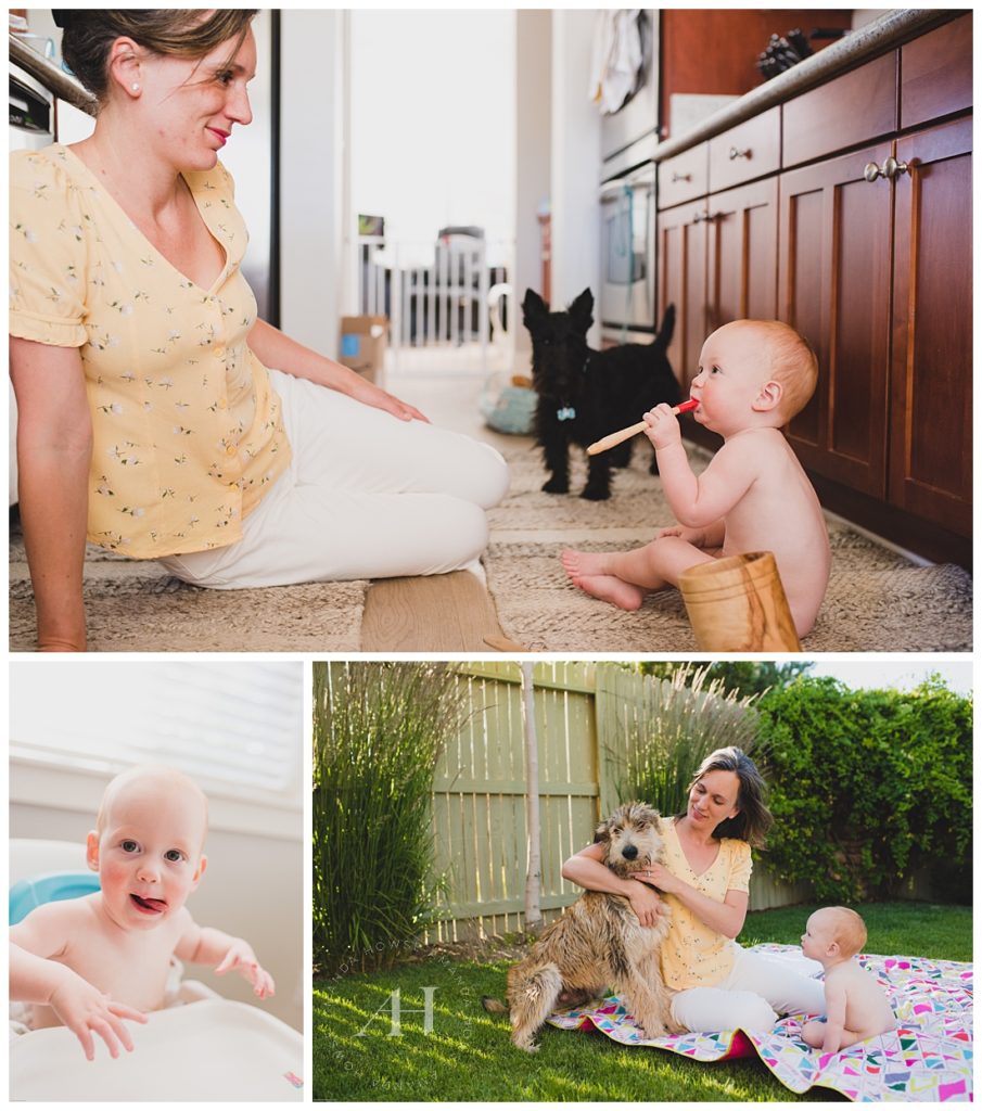Lifestyle family portraits in home with Tacoma photographer Amanda Howse