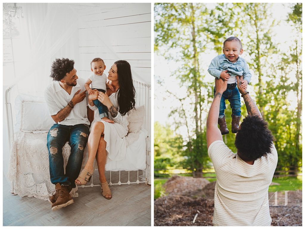 Sweet family portraits with toddlers photographed by Tacoma Family Photographer Amanda Howse