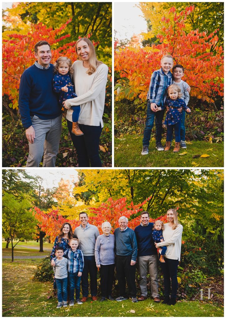 Fun family portrait sessions in the fall photographed by Amanda Howse