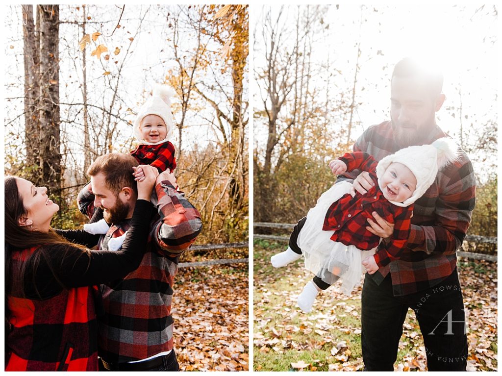 Playful and candid family portraits with toddler photographed by Tacoma family photographer Amanda Howse