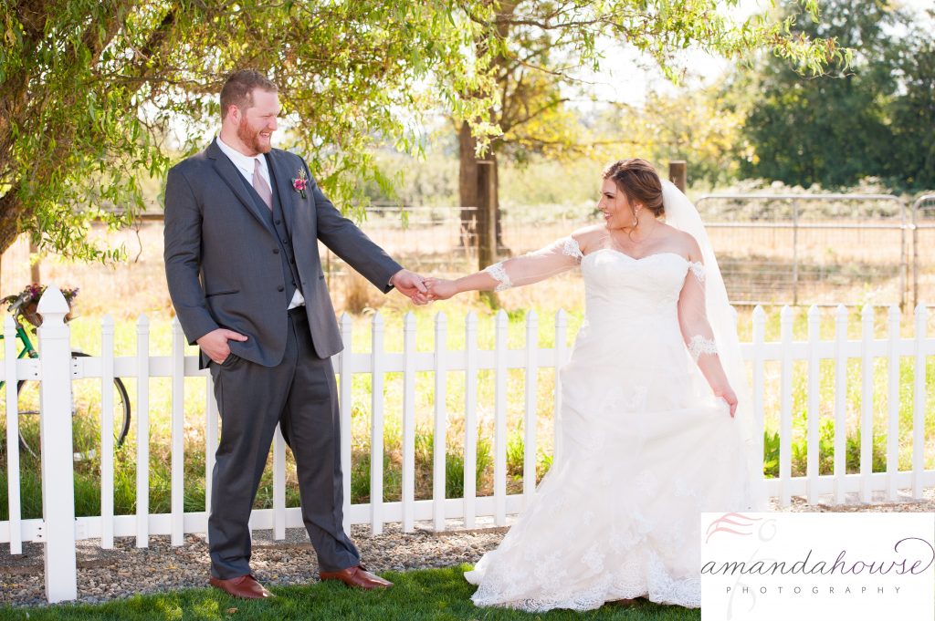 Fun Bride and Groom Portraits at Genesis Gardens Photographed by Tacoma Wedding Photographer Amanda Howse