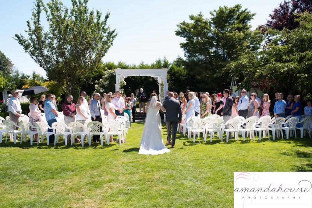 Genesis Farm and Gardens Lawn Wedding Ceremony Photographed by Tacoma Wedding Photographer Amanda Howse