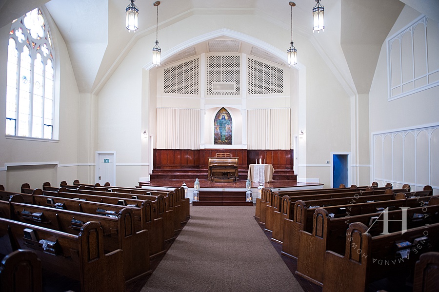 Tacoma Church with High Vaulted Ceilings Photographed by Tacoma Wedding Photographer Amanda Howse