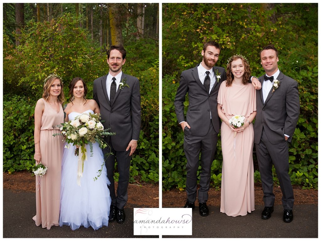 Individual bridal party portraits with bride and groom | Photographed by Tacoma Wedding Photographer Amanda Howse