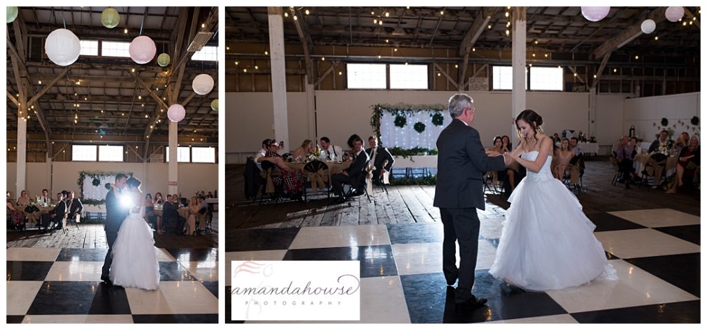 Fun wedding reception at the Transit Shed in Anacortes | Photographed by Tacoma Wedding Photographer Amanda Howse