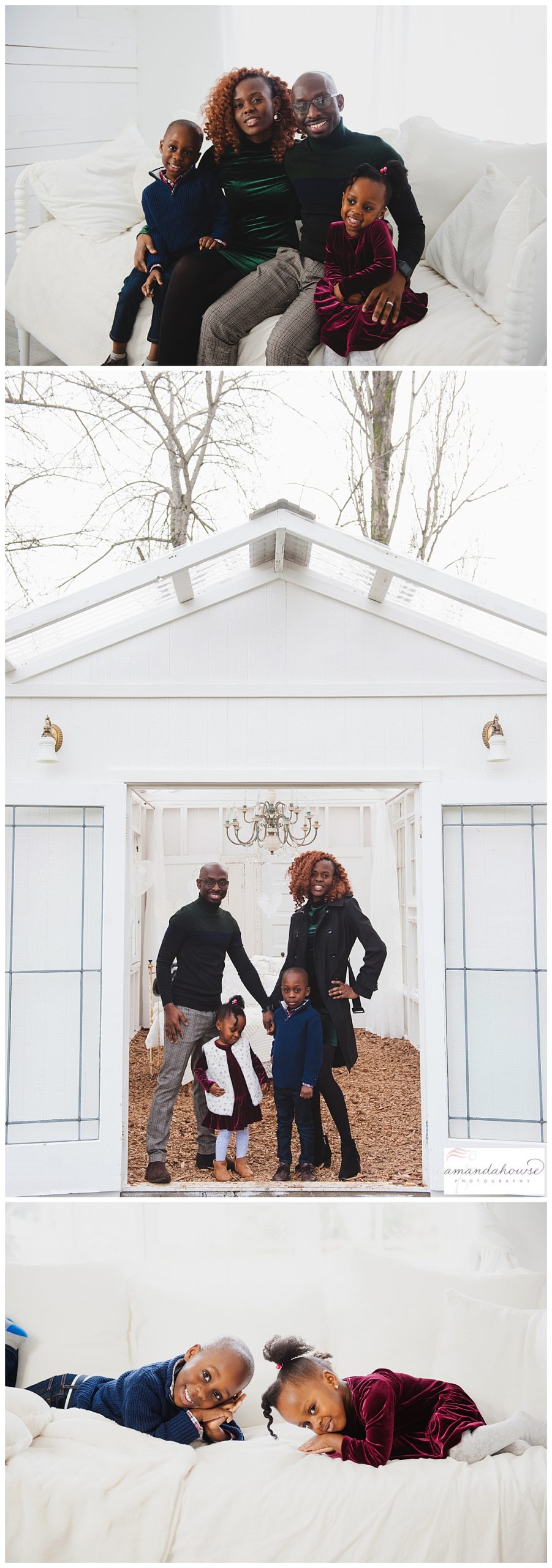 Family Pose Ideas for Winter Portraits | Best Place for Indoor and Outdoor Portraits in Tacoma | Photographed by Amanda Howse