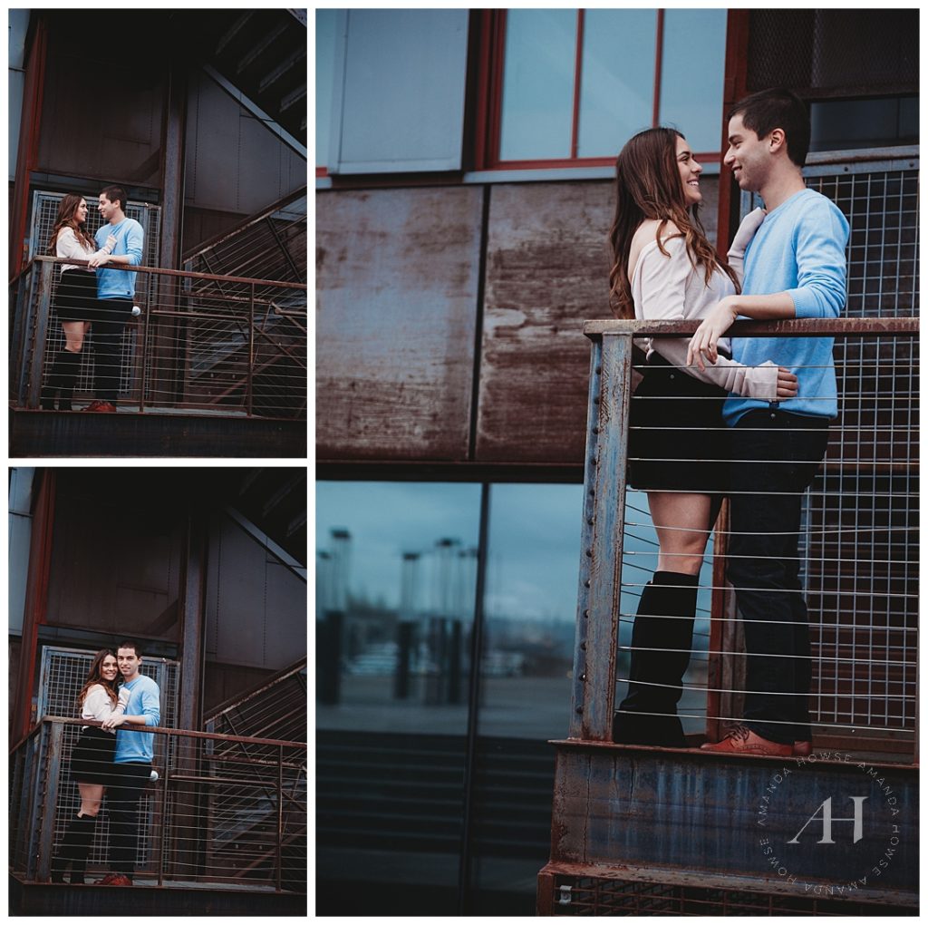 Cute Winter Portraits of Couple | What to Wear for Couples Portraits | Photographed by Tacoma Photographer Amanda Howse