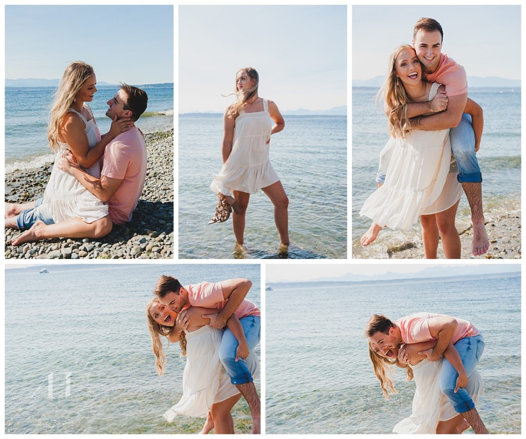 Playful Couple on the Beach | Portrait Session by Amanda Howse Photography