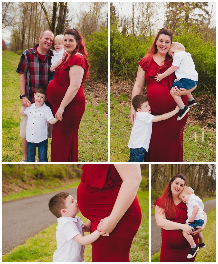 Maternity Portraits with Family of Four | Photographed by Tacoma Family Photographer Amanda Howse