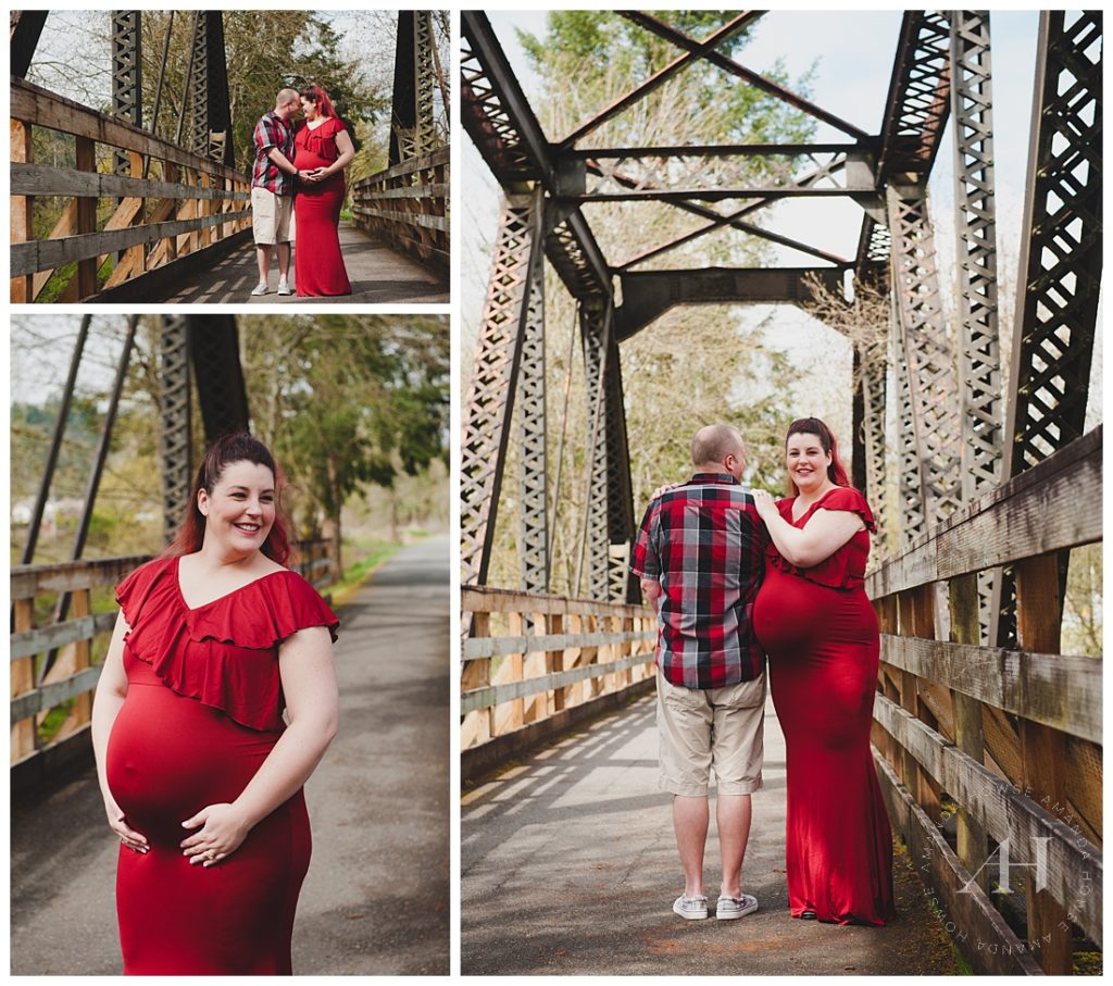 Maternity Portraits on a Bridge | Tacoma Family Photographer Amanda Howse