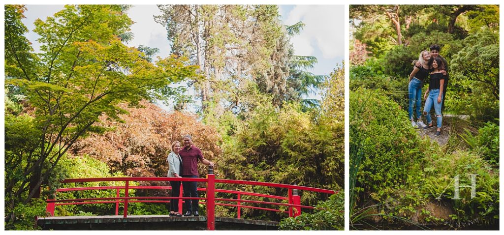 Family Portraits on the Red Bridge at Kubota Gardens in Seattle | Photographed by the Best Tacoma Family Photographer Amanda Howse
