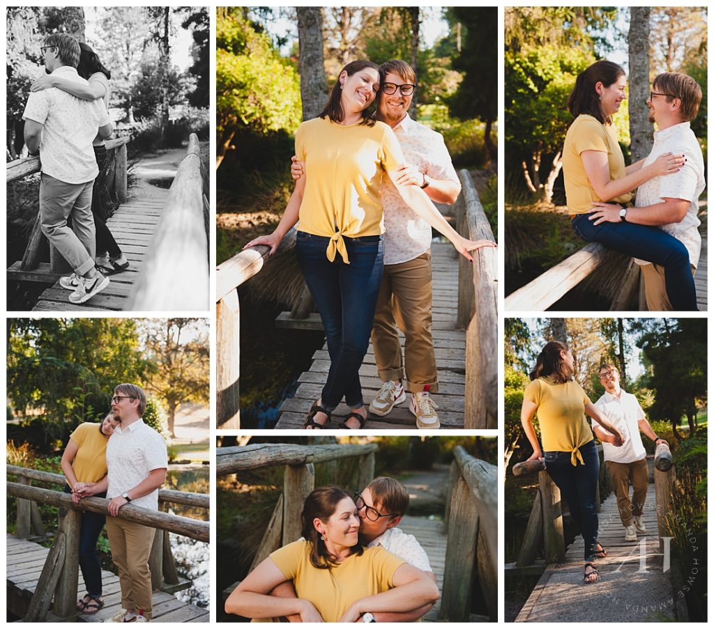 Cute Engagement Portraits in Tacoma | Pose Ideas for Couples, Outdoor Washington Engagement Session, Location Ideas, How to Style a PNW Engagement Shoot | Photographed by Tacoma Engagement Photographer Amanda Howse