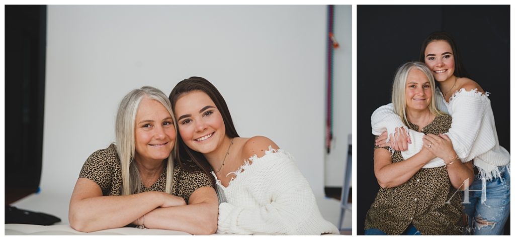 Cute Mother Daughter Portraits with Outfit Inspiration | How to Style Casual Outfits for Family Portraits, Pose Ideas for Moms and Daughters | Photographed by Tacoma's Best Family Photographer Amanda Howse