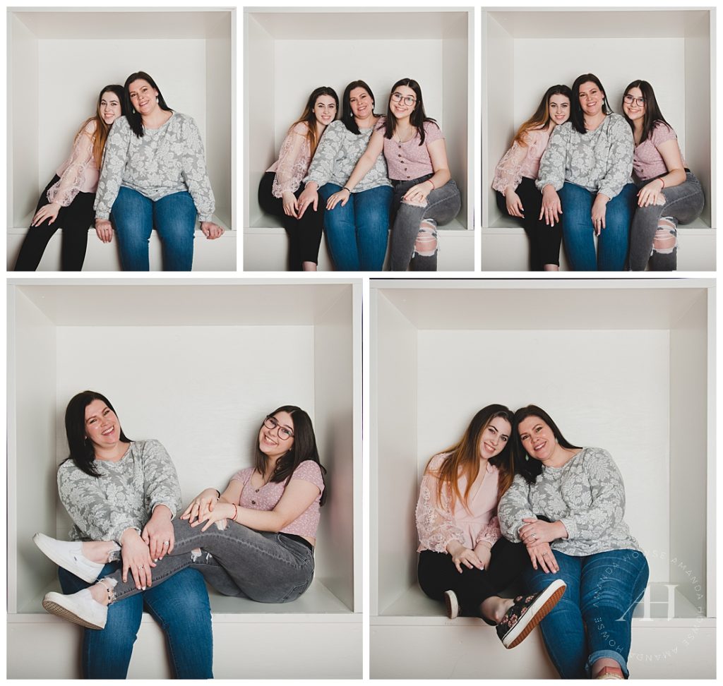 Modern Family Portraits in a White Cube | 4x4 Portrait Box for Fun Sessions | Photographed by Tacoma's Best Family Photographer Amanda Howse