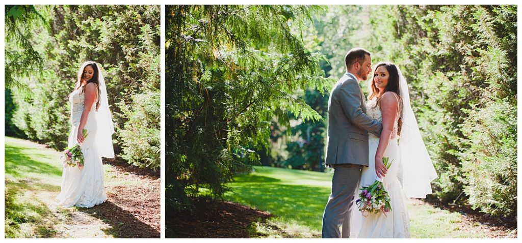 Backyard Wedding Portraits | Summer Light for Bride and Groom Portraits, Backyard Wedding in Washington, Woodinville Weddings | Photographed by Tacoma Photographer Amanda Howse