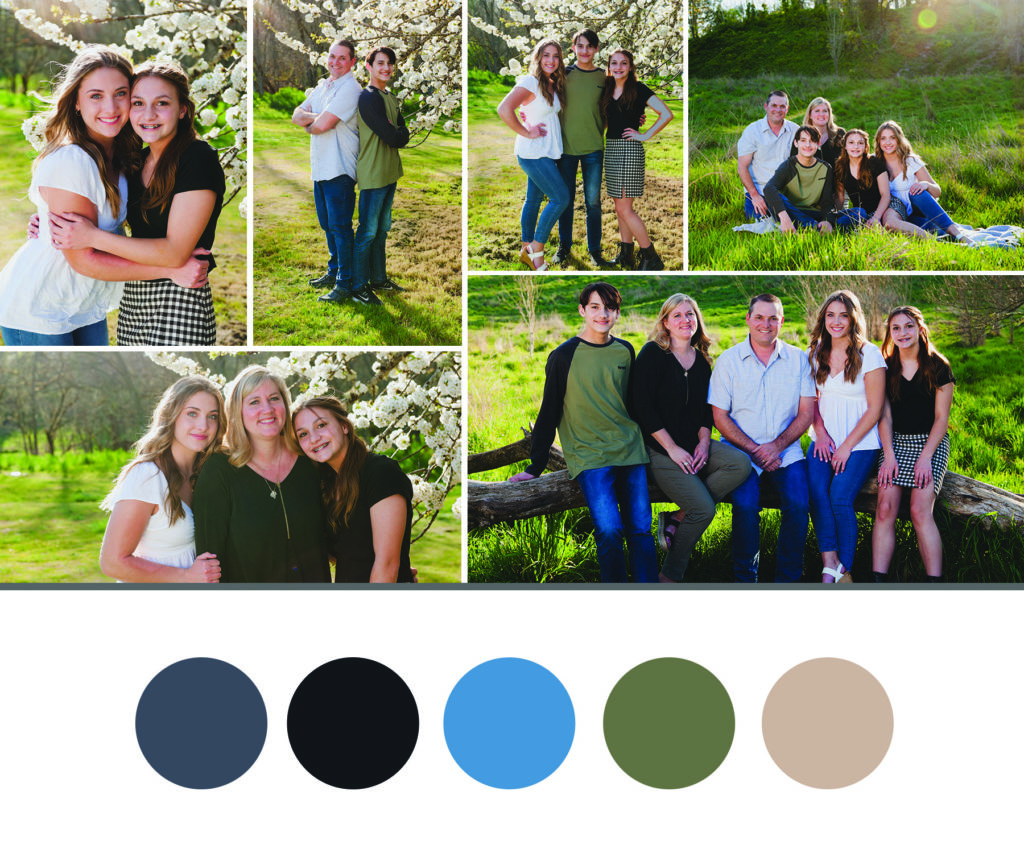 Color Palette for Spring Family Portraits | How to Style Family Portraits without Matching Outfits | Photographed by Tacoma Family Photographer Amanda Howse