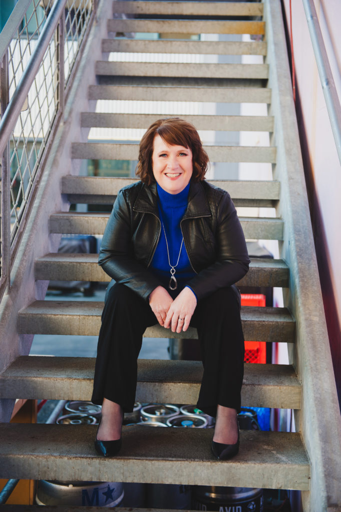 Headshots and Business Portraits with AHP | Boss Babe Carol Hinman on the Steps | Photographed by Tacoma Business Photographer Amanda Howse Photography