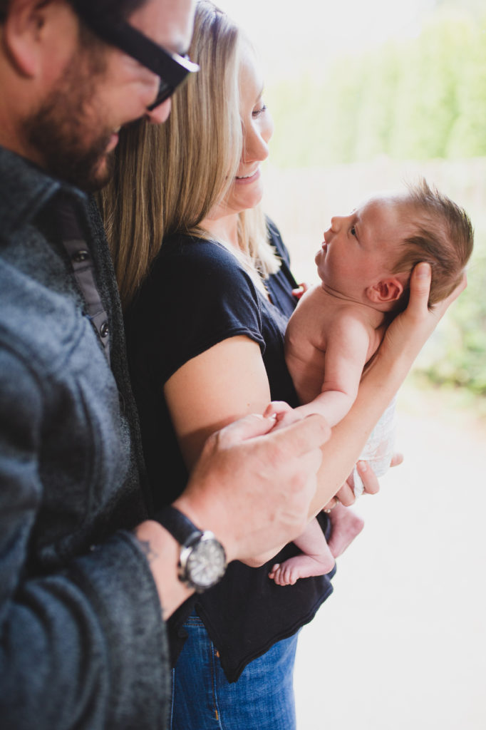 Newborn Portraits with Mom and Dad | Photographed by the Best Tacoma Photographer Amanda Howse Photography
