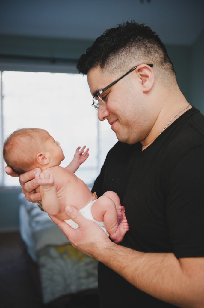 Father and Newborn Portraits | The Benefits of an in-home portrait session | Photographed by the Best Tacoma Photographer Amanda Howse Photography
