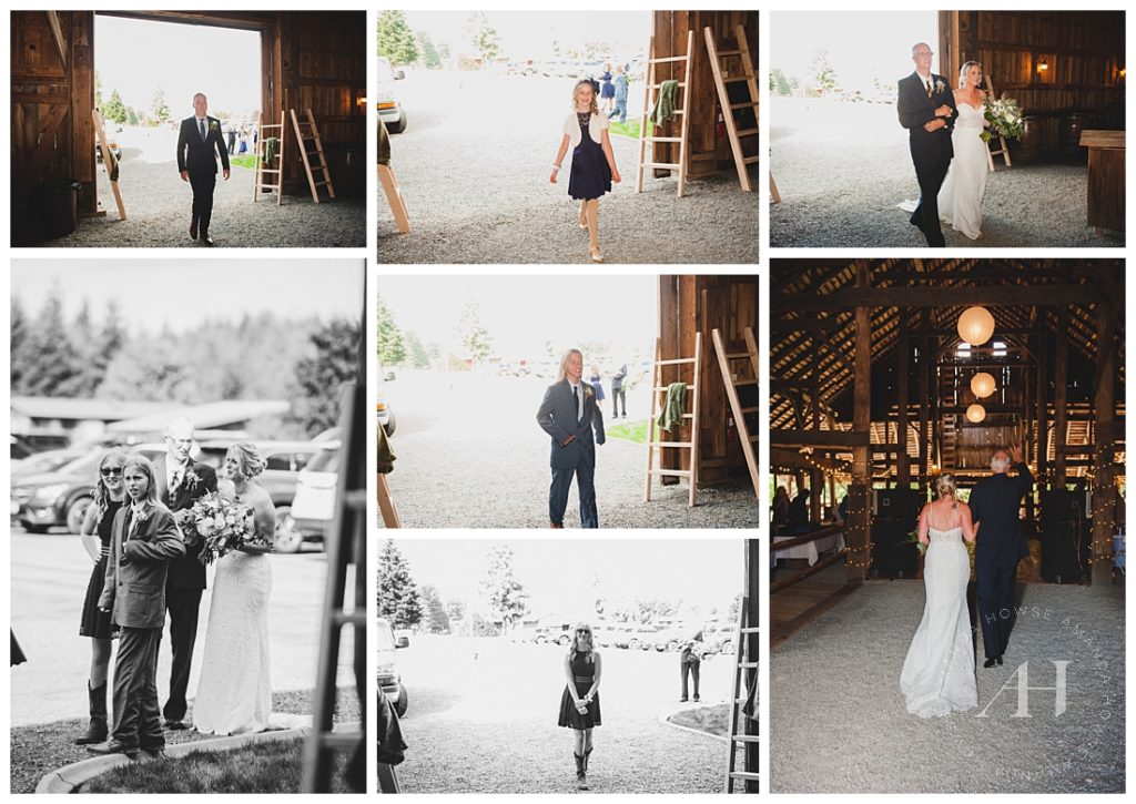 Wedding Party Entrances at Riverbend Ranch | Photographed by the Best Tacoma Wedding Photographer Amanda Howse Photography