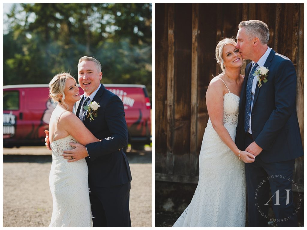Candid Bride and Groom Portraits | Photographed by the Best Tacoma Wedding Photographer Amanda Howse Photography