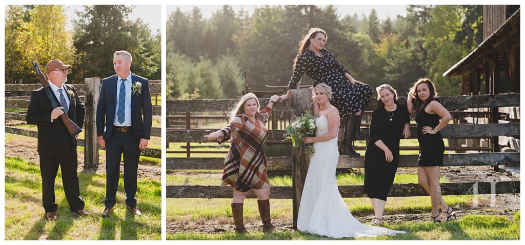 Rustic Family Portraits | Blended Family Wedding Portraits | Photographed by the Best Tacoma Wedding Photographer Amanda Howse Photography