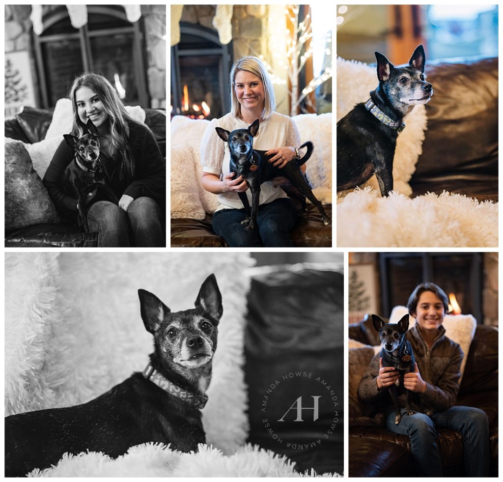 Family Portraits at Home with Pets | Portraits with Dogs, Furry Friends Photoshoots, Cozy Wintertime Family Session | Photographed by the Best Tacoma Family Photographer Amanda Howse Photography