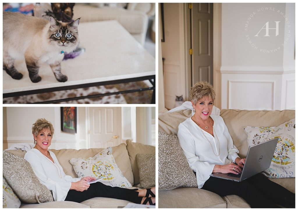 Work From Home Professional Portraits | Forgiveness Life Coach, Brenda Reiss Coaching | Photographed by Tacoma Business Photographer Amanda Howse Photography