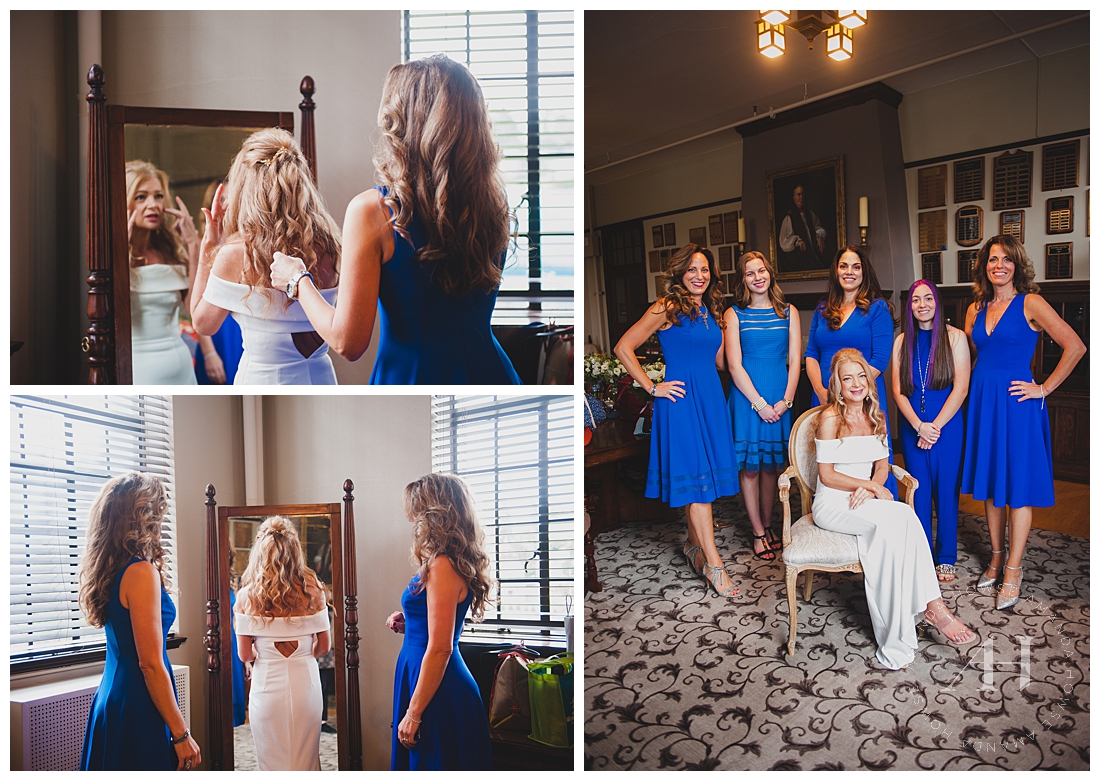 Pre-Wedding Glam Shots | Elegant Bridal Party Wedding Portraits | Photographed by the Best Tacoma Wedding Photographer Amanda Howse Photography