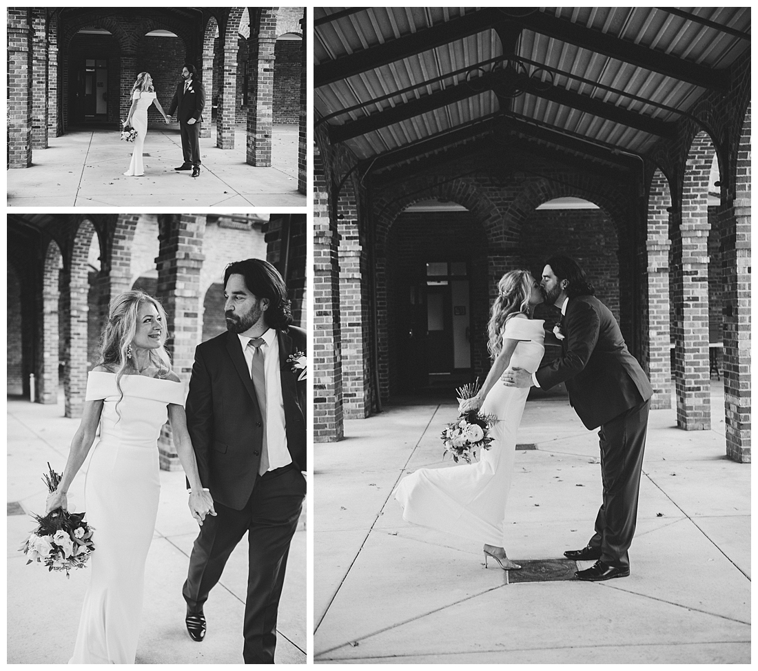 B&W Wedding Photos with Husband and Wife | Romantic Style Photos at Historical WA Location | Photographed by the Best Tacoma Wedding Photographer Amanda Howse Photography