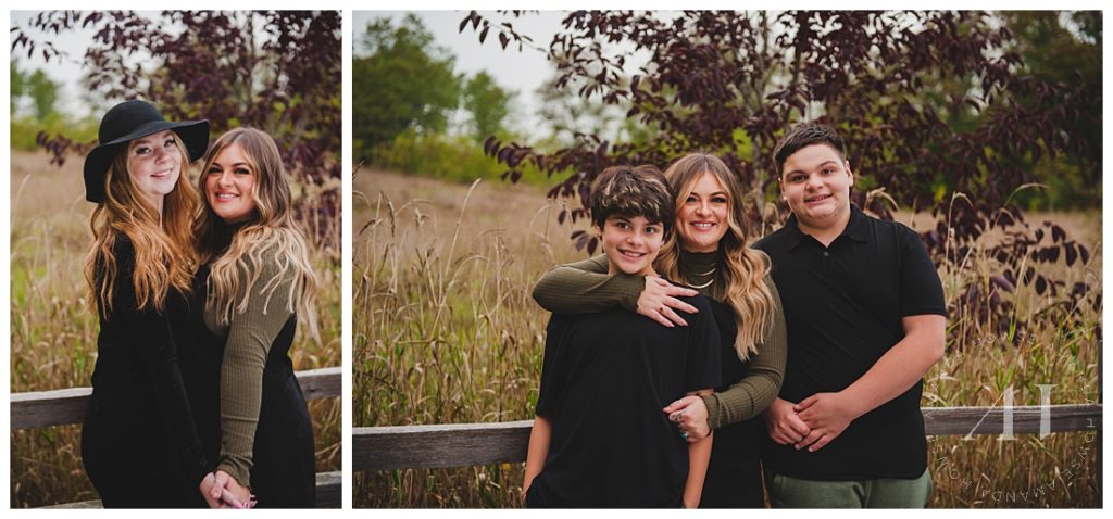 Fun Sibling Photos With Rustic Background | Ft. Stilly Family Portraits | Photographed by the Best Tacoma, Washington Family Photographer Amanda Howse Photography
