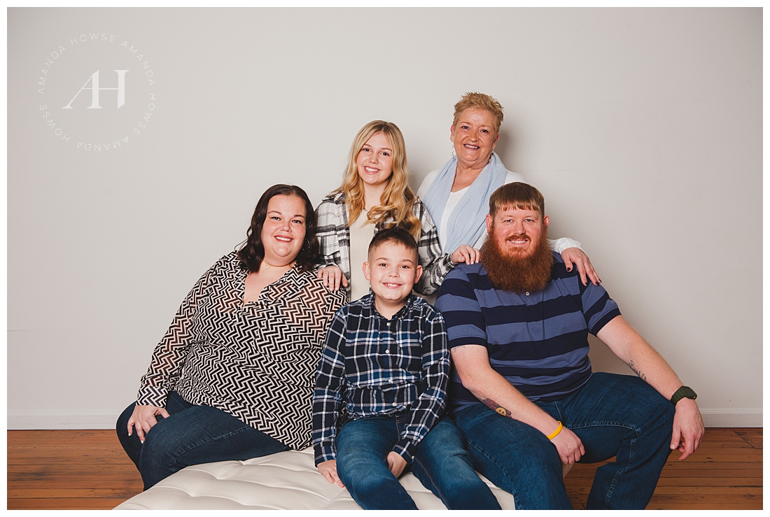 Winter Family Studio Portraits | Photographed by the Best Tacoma, Washington Family Photographer Amanda Howse Photography