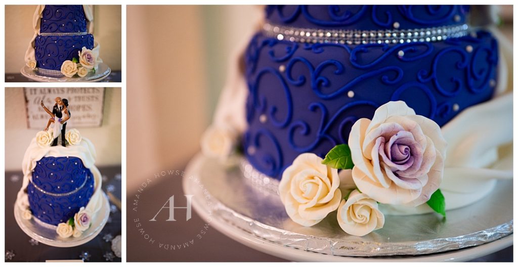 Royal Purple Wedding Cake | Wedding Ceremony Detail Shots | Photographed by the Best Tacoma Wedding Photographer Amanda Howse Photography