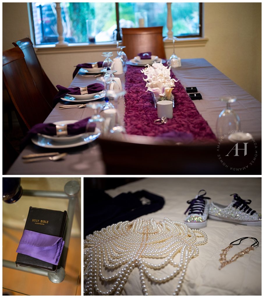 Intimate Wedding Centerpiece Decoration Ideas | Winter Wedding | Photographed by the Best Tacoma Wedding Photographer Amanda Howse Photography