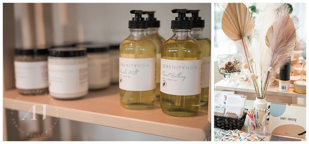 Serenity Now Spa Products  | Photographed by the Best Tacoma Business Photographer Amanda Howse Photography