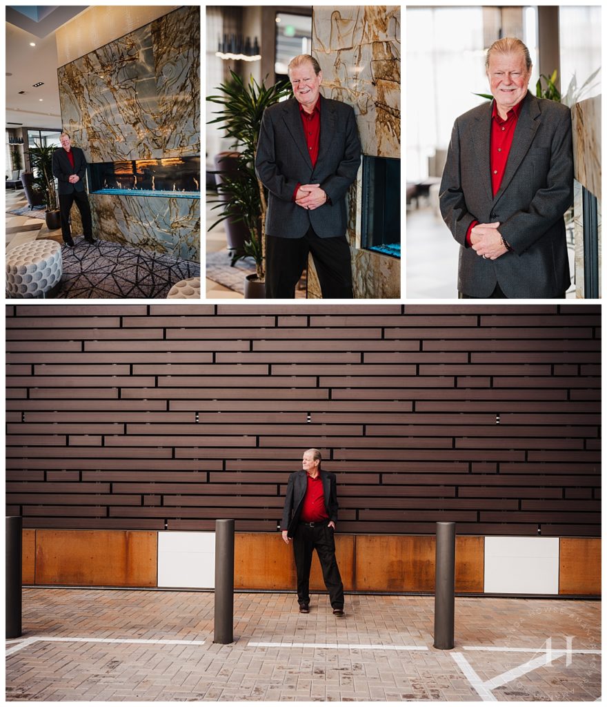 Groom Portraits at Silver Cloud Hotel | Photographed by the Best Tacoma Wedding Photographer Amanda Howse Photography