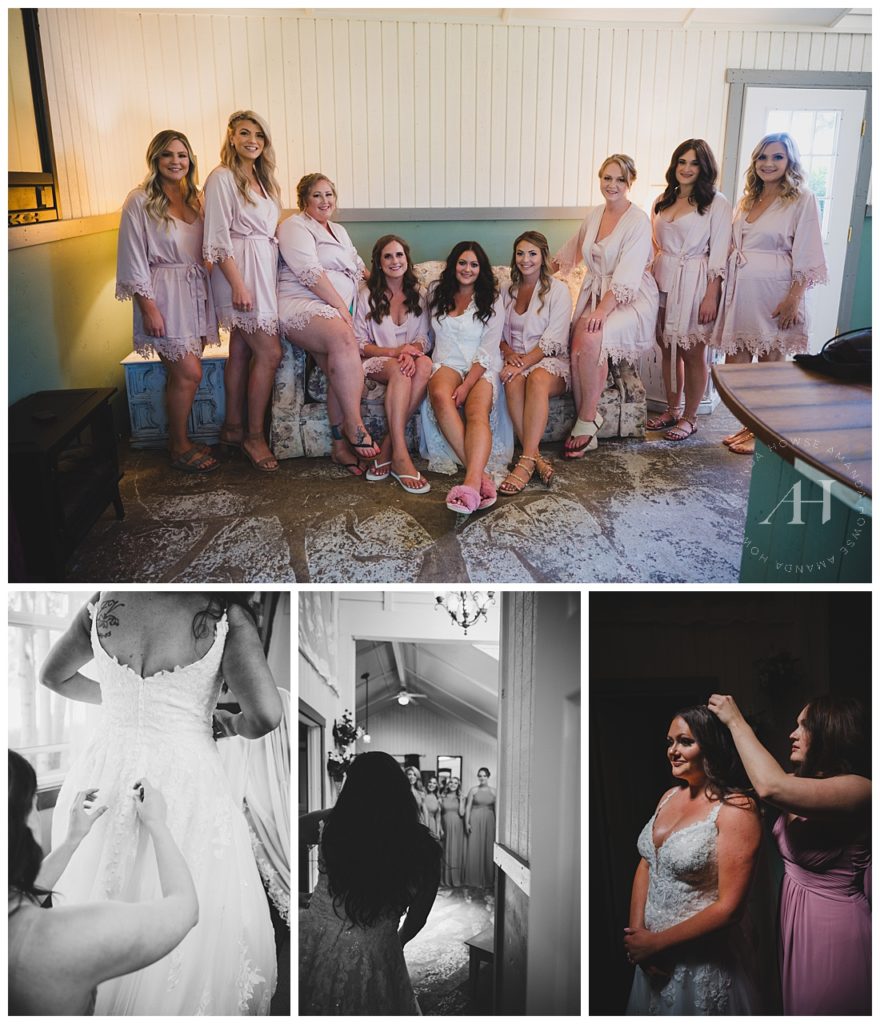 Bridal Party Pre-Ceremony Glam Session | Photographed by the Best Tacoma Wedding Photographer Amanda Howse Photography