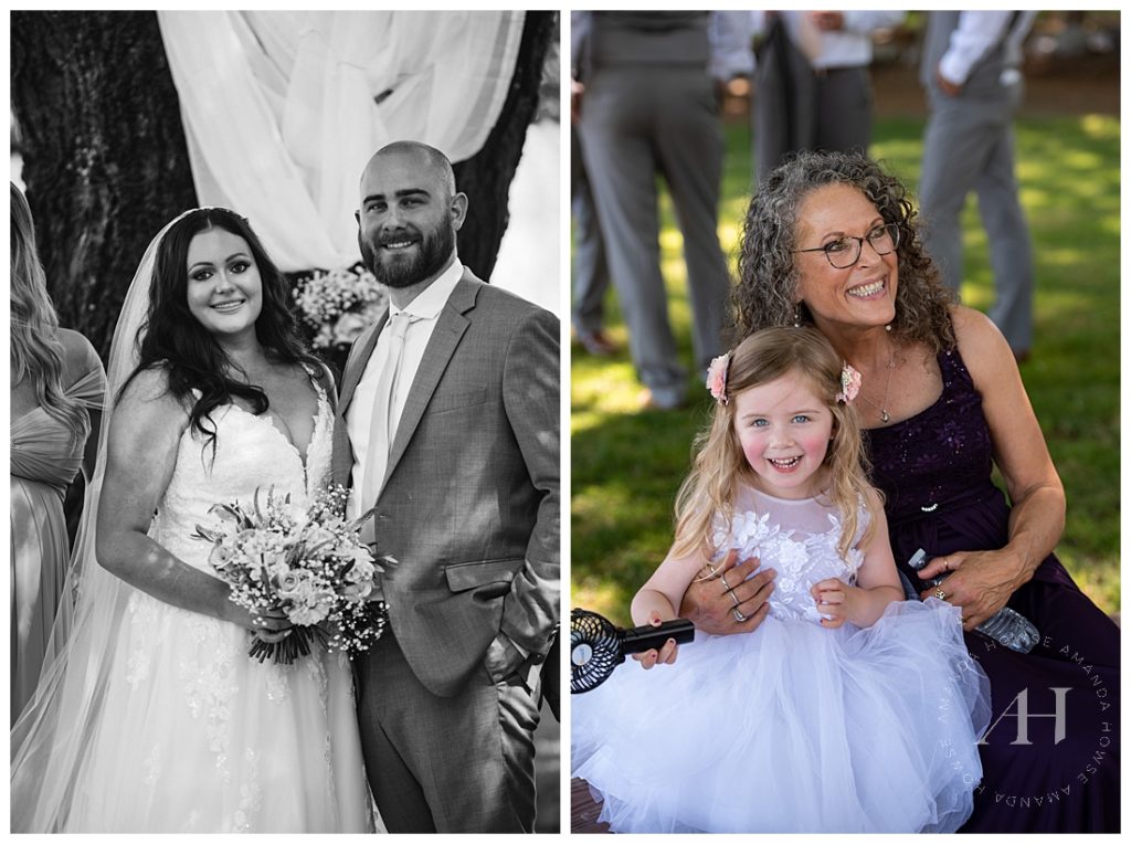 Smiley Wedding Photos with Mom and Daughter | Photographed by the Best Tacoma Wedding Photographer Amanda Howse Photography