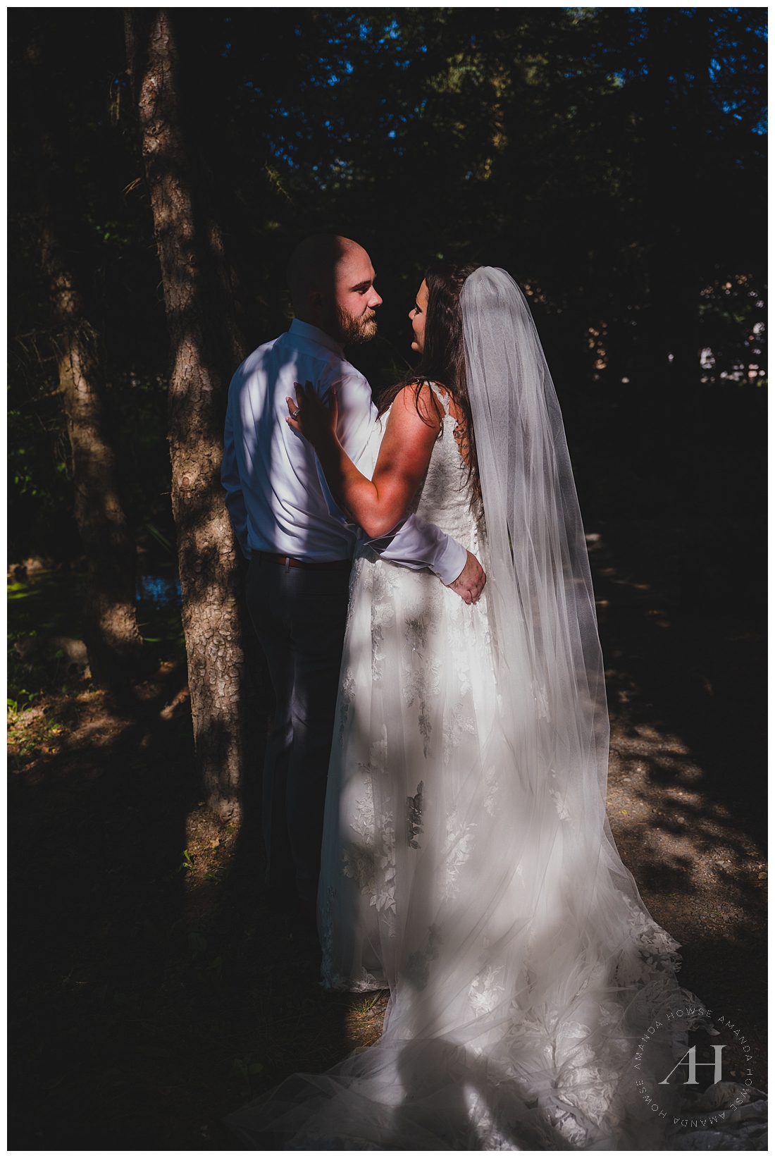 PNW Bride and Groom Portraits in Woodland Meadows | Photographed by the Best Tacoma Wedding Photographer Amanda Howse Photography