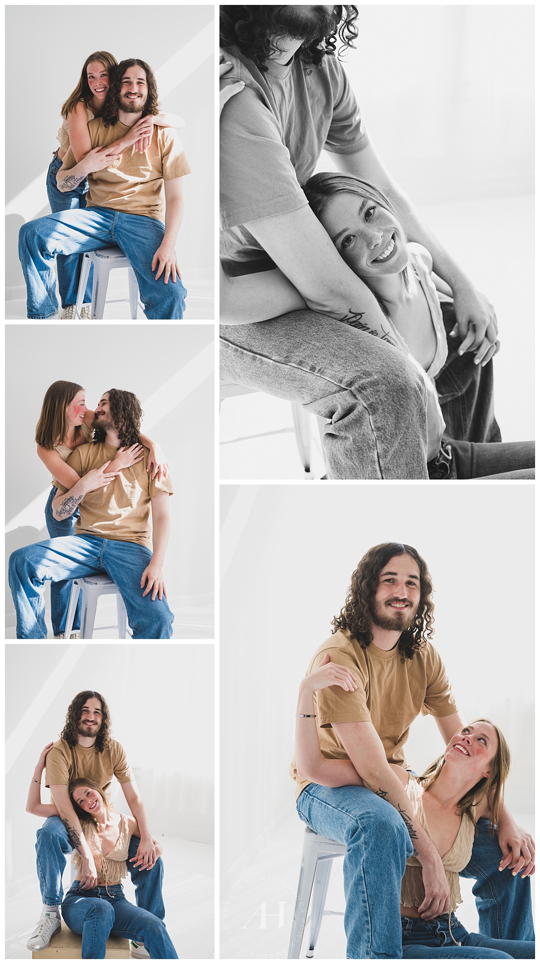Cute Ideas For Playful Photoshoot | PNW Couples | Photographed by the Best Tacoma, Washington Couple's Photographer Amanda Howse Photography