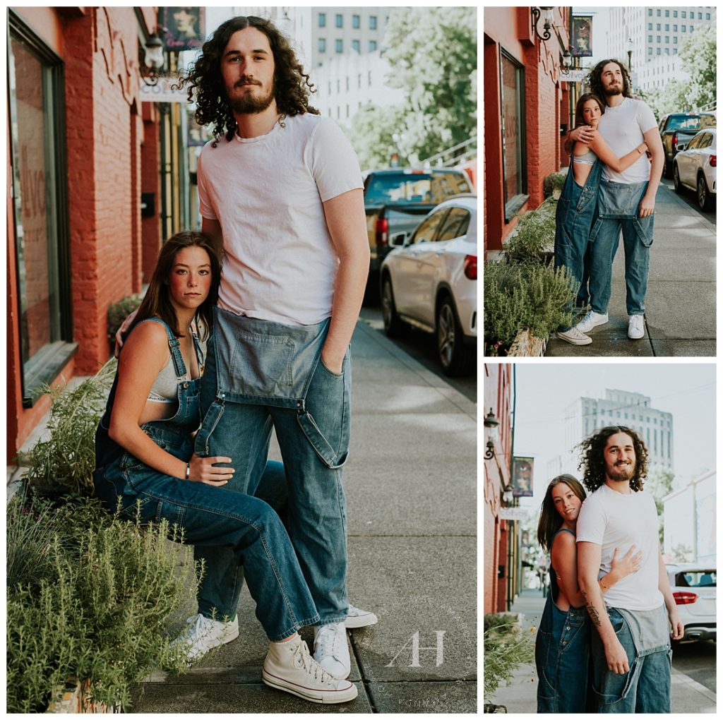 Downtown Tacoma Levi Styled Portraits | Photographed by the Best Tacoma, Washington Couple's Photographer Amanda Howse Photography
