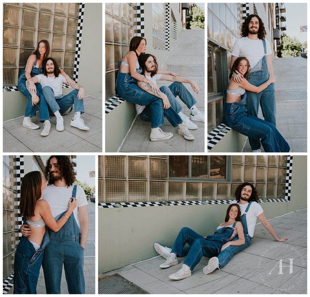 Denim and White Couple Outfits | Calvin Klein and Levi | Photographed by the Best Tacoma, Washington Couple's Photographer Amanda Howse Photography