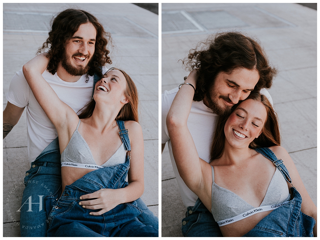 Downtown Photoshoot with Smiley, Happy Couple in Tacoma | Photographed by the Best Tacoma, Washington Couple's Photographer Amanda Howse Photography