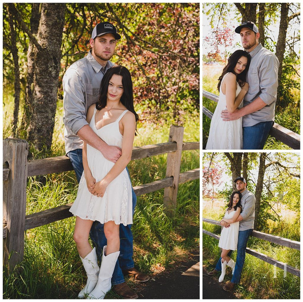 Cute Country Couple Portraits For Engaged Couples | Photographed by the Best Tacoma Engagement Photographer Amanda Howse Photography